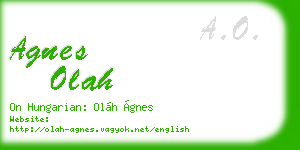 agnes olah business card
